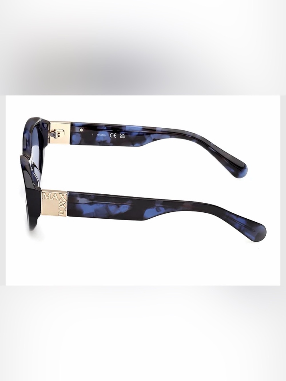 Max&Co MO0123/55V Oval Women’s Sunglasses Coloured Havana Blue Lenses NWT - Picture 5 of 6